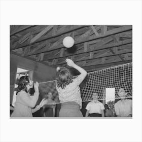 Volleyball At School, Concho, Arizona By Russell Lee Canvas Print