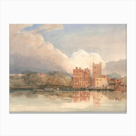 View Of Lambeth Palace On Thames, David Cox Canvas Print