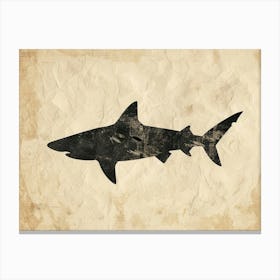 Smallscale Cookiecutter Shark Silhouette 1 Canvas Print