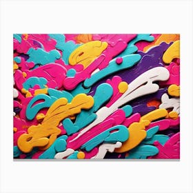 Colorful Splatters 1 Canvas Print