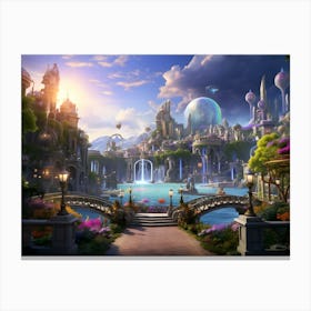 Fairytale City Canvas Print