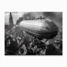 Steampunk airship 4 Canvas Print