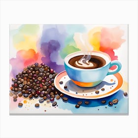 Coffee Painting Canvas Print