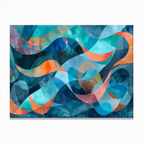 Abstract Wave Painting 12 Canvas Print