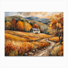 Autumn Landscape Painting (49) Canvas Print