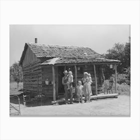 Home Of Tenant Farmer Near Sallisaw, Oklahoma By Russell Lee Canvas Print