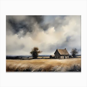 Cloud Oil Painting Farmhouse Nursery French Countryside (21) Canvas Print