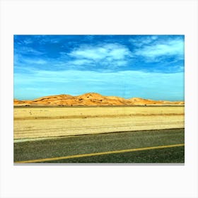 Namib Desert Sand Dunes And Road (Africa Series) Canvas Print