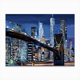 Brooklyn Bridge New York Landscape Canvas Print