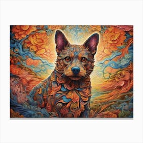 Psychedelic Dog Canvas Print