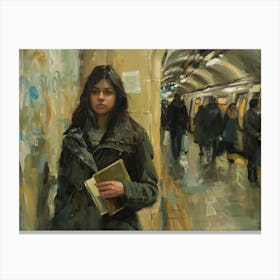 London Subway Girl Canvas Print