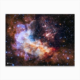 Westerlund 2 (2015) (NASA Hubble Space Telescope) — space poster, science poster, space photo Canvas Print