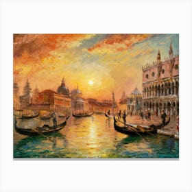 Sunset In Venice 1 Canvas Print