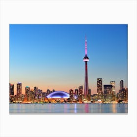 Toronto Skyline At Dusk Canvas Print