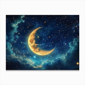 Moon In The Sky 2 Canvas Print