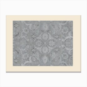 Gray And White Rug Canvas Print