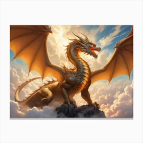 Dragon In The Sky 3 Canvas Print