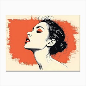 Woman'S Face Canvas Print