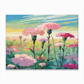 Pink Carnations Canvas Print