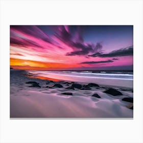 Sunset At The Beach 545 Canvas Print