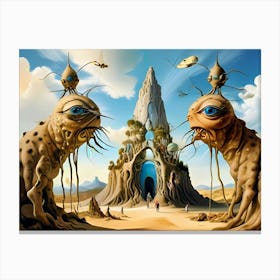 Surreal Aliens Canvas Print