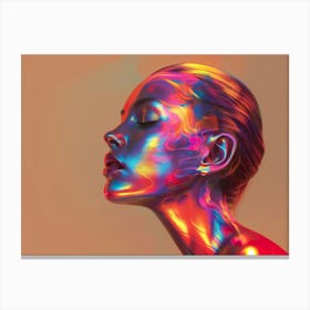 Holographic Woman 2 Canvas Print