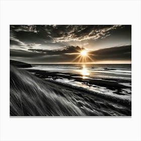 Sun Rising Over The Sea 1 Canvas Print