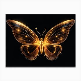 Golden Butterfly 13 Canvas Print