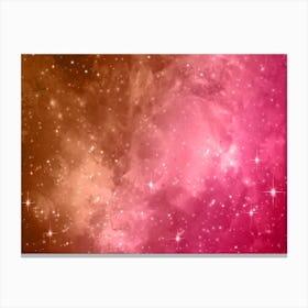 Shining Sunset Galaxy Space Background Canvas Print