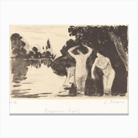 Baigneuses (ca. 1895), Camille Pissarro Canvas Print