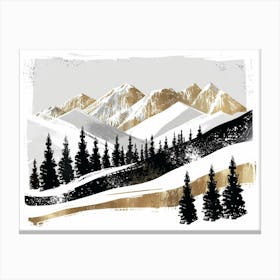 Snowy Mountains 12 Canvas Print