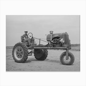 Tractor Bought By Fsa (Farm Security Administration) Loan To German Russian Family In Sheridan County, Kansas Canvas Print