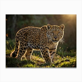 Leopard In The Sun Canvas Print