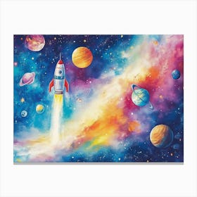 Space Rocket Canvas Print