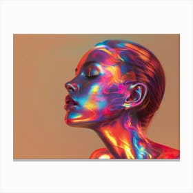 Holographic Woman 3 Canvas Print