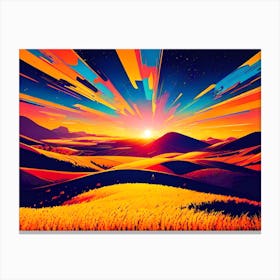 Sunset Landscape Canvas Print