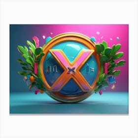 X Logo 3 Canvas Print
