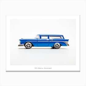 Toy Car 55 Chevy Nomad Blue Poster Canvas Print