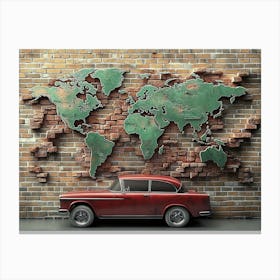 World Map Wall Canvas Print