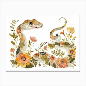 Little Floral Cobra 3 Canvas Print