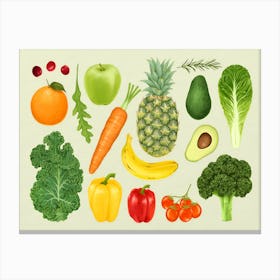 Fruits And Vegetables Canvas Print