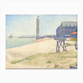 The Lighthouse At Honfleur, Georges Seurat Canvas Print