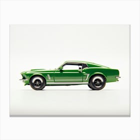 Toy Car 69 Mustang Boss 302 Green Canvas Print