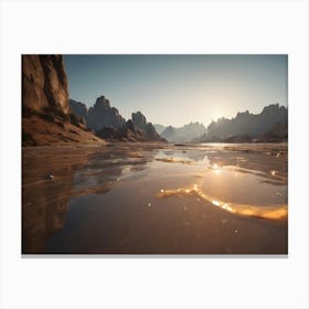 Sunset In The Desert Canvas Print