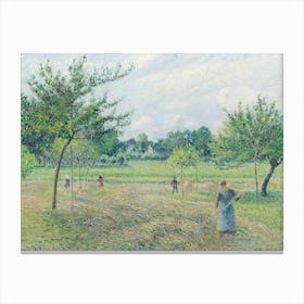 Haymaking At Éragny (1892), Camille Pissarro Canvas Print