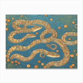 Snakes In The Water Canvas Print