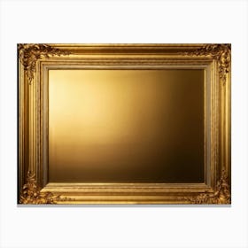 Bright Gold Metallic Border Featuring A Smooth Texture Elegantly Framing The Edge Of A Decadent A (2) Canvas Print