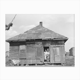 Home Of Agricultural Day Laborer, Muskogee County, Oklahoma By Russell Lee Canvas Print