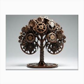 Tree Of Gears Paintings Art Print Canvas Print