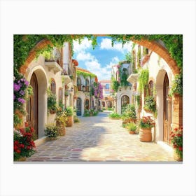 3d Alleyway Canvas Print